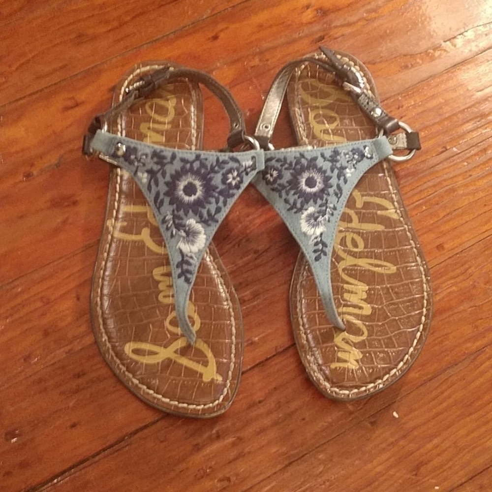Sam Edelman Women's Greta 2 Embroidered Sandal 5.5